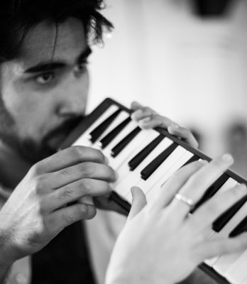 musician playing keyboard