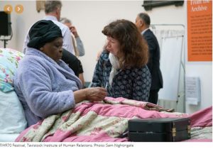 Woman in BED with woman talking to her