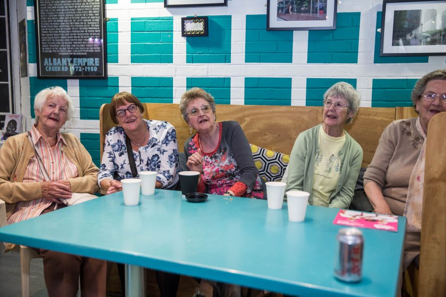 older women sittinga round a table