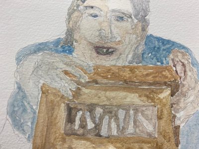 Sketch of a care home resident