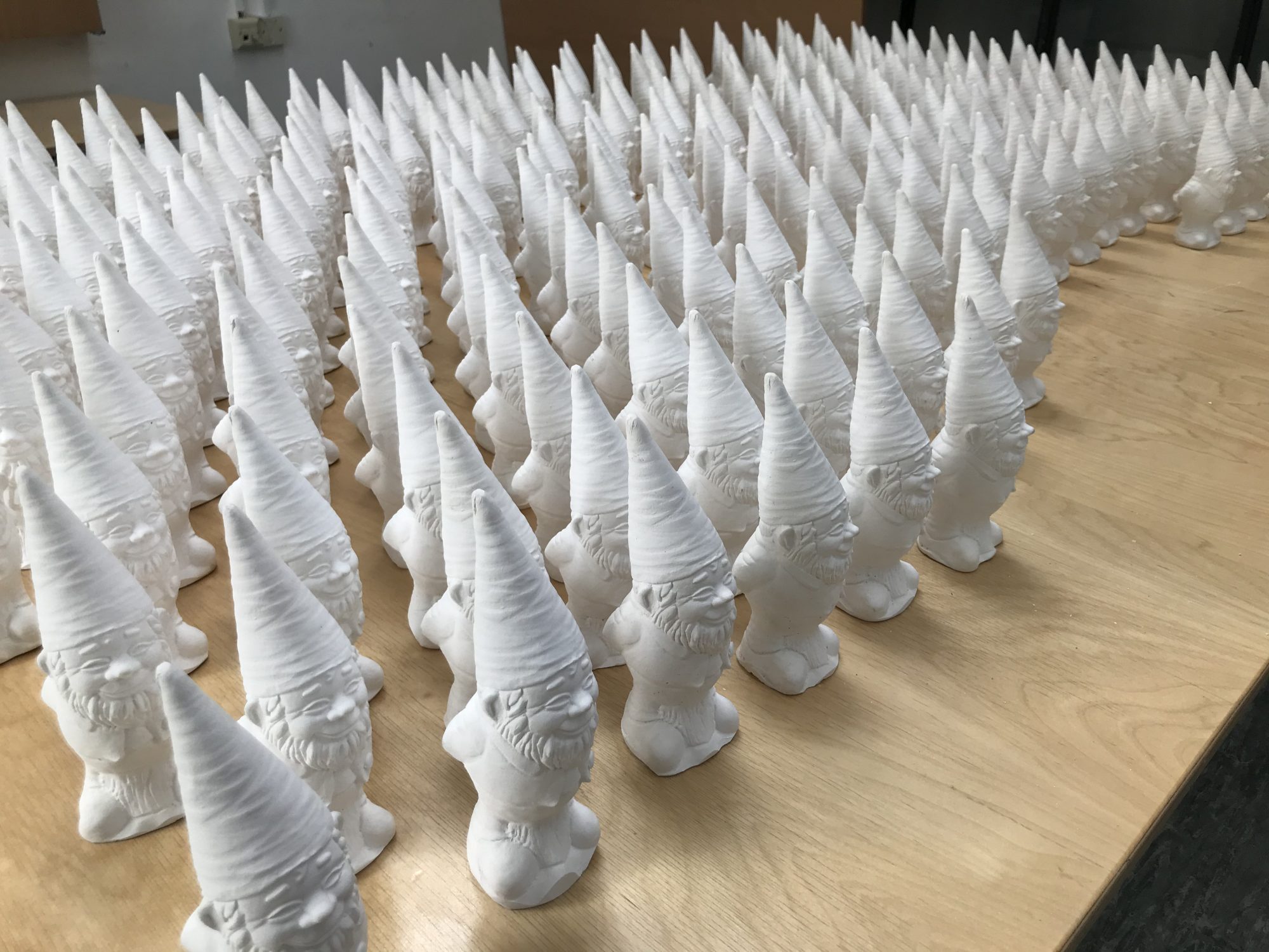 250 plaster cast gnomes