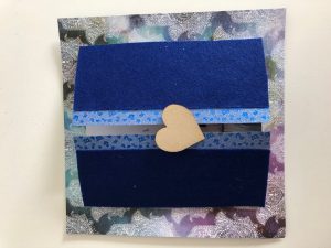 hand made card blue